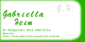 gabriella heim business card